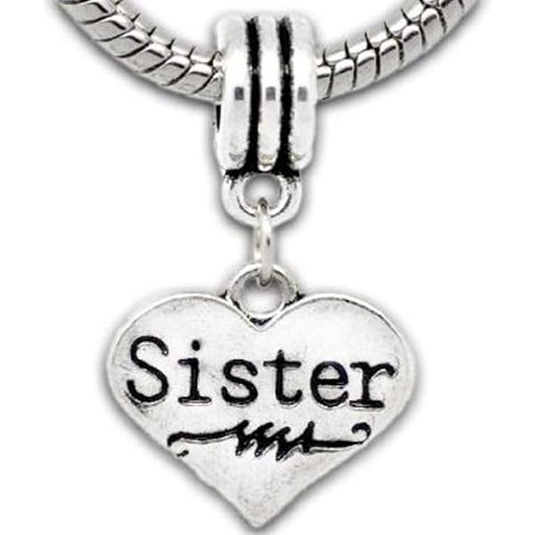 European "Love DAD Heart" Bead Charm Spacer For Snake Chain Bracelets - Fits Pandora, Chamilia & More - View #12