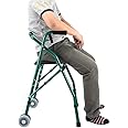Rollator Walker 2 Wheels - Lightweight Folding and Height Adjustable Adult Travel Walkers for Seniors, Rolling Walker with Seat Mobility Aid Walking Frame