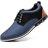 Mens Dress Sneakers Wide Comfortable Casual Dress Shoes Oxford Lace-up Business Casual Walking Dress Shoes for Men