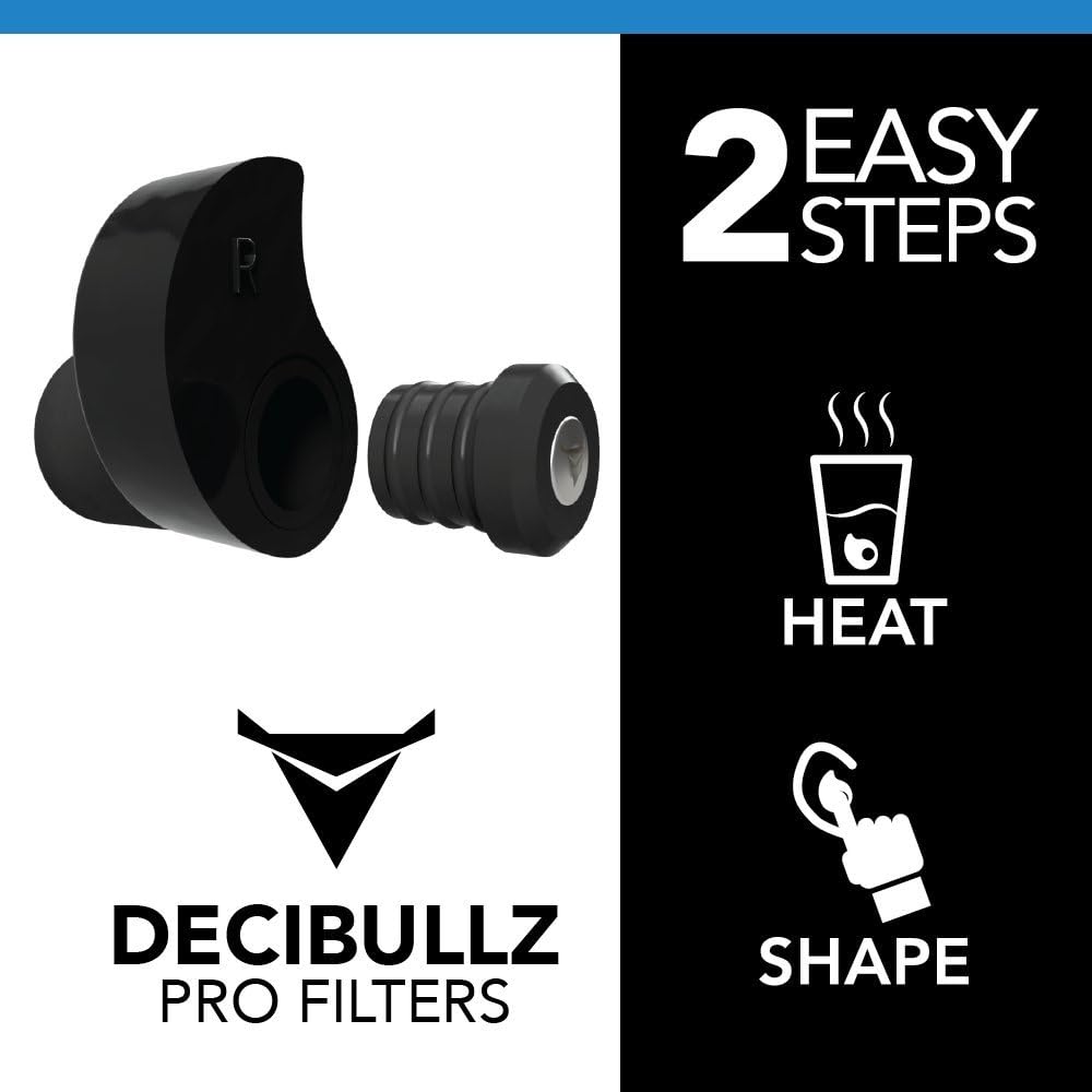Decibullz - Custom Molded Professional Filters, Perfect for Musicians, Recording Professionals and Concertgoers: Sports & Outdoors