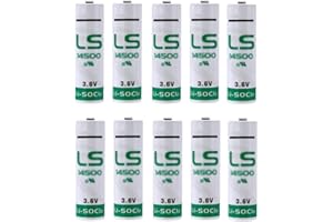 PULADU 10pcs Original LS14500 for Water Meter Electricity Meter PLC Facility Equipment Spare Generic Battery ER14505 3.6V Lithium Battery SAFT