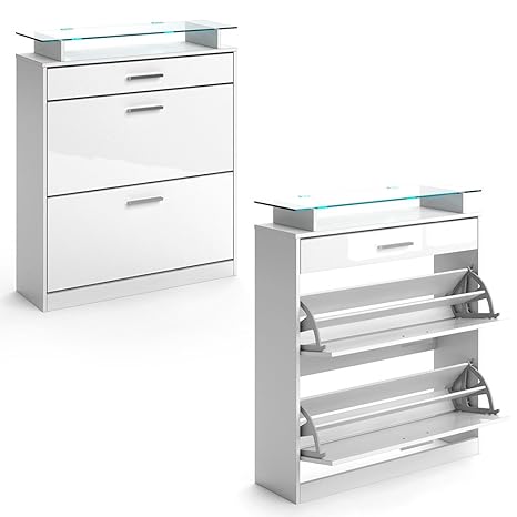 VICCO Schuhschrank Kipper LED Beleuchtung Sideboard Schuhkipper