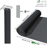 VOUNOT PVC Privacy Screen 90 x 500 cm Grey with Reinforced Struts Garden Balcony view 5