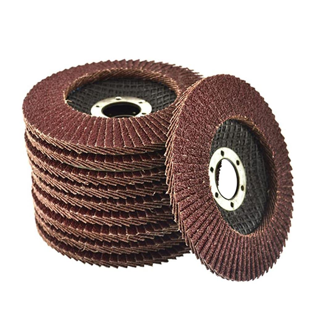 ebuyerfix 10 x Flap Discs 40 Grit Angle Grinder 4.5" (115mm) Flat Sanding Grinding