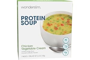 WonderSlim Protein Soup, Chicken & Vegetable Cream, 12g Protein, No Fat (7ct)