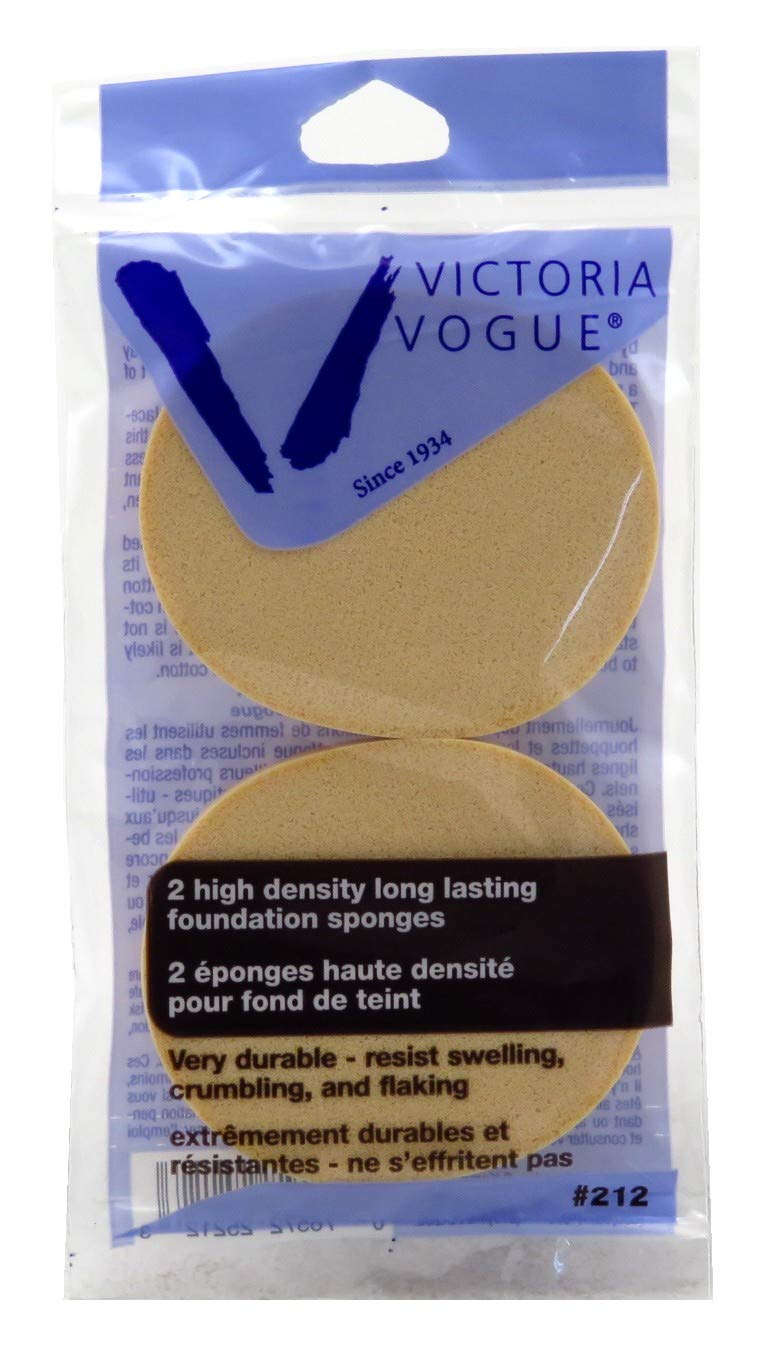 Victoria Vogue #212 Round Sponge 2 Count Foundation (6 Pack)