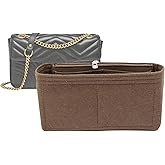 Lckaey Purse Organizer inserts pocket for marmont matelassé mini bag shoulder bag-single pack with zipper 2000Acoffee-S