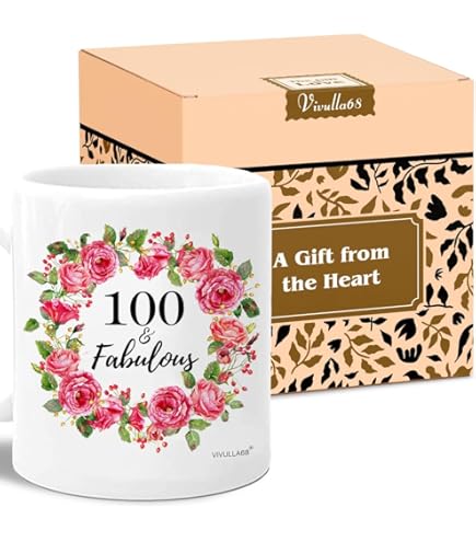 Amazon.com | CafePress 100Th Birthday GRY Mug 11 oz (325 ml) Ceramic Coffee  Mug: Coffee Cups & Mugs