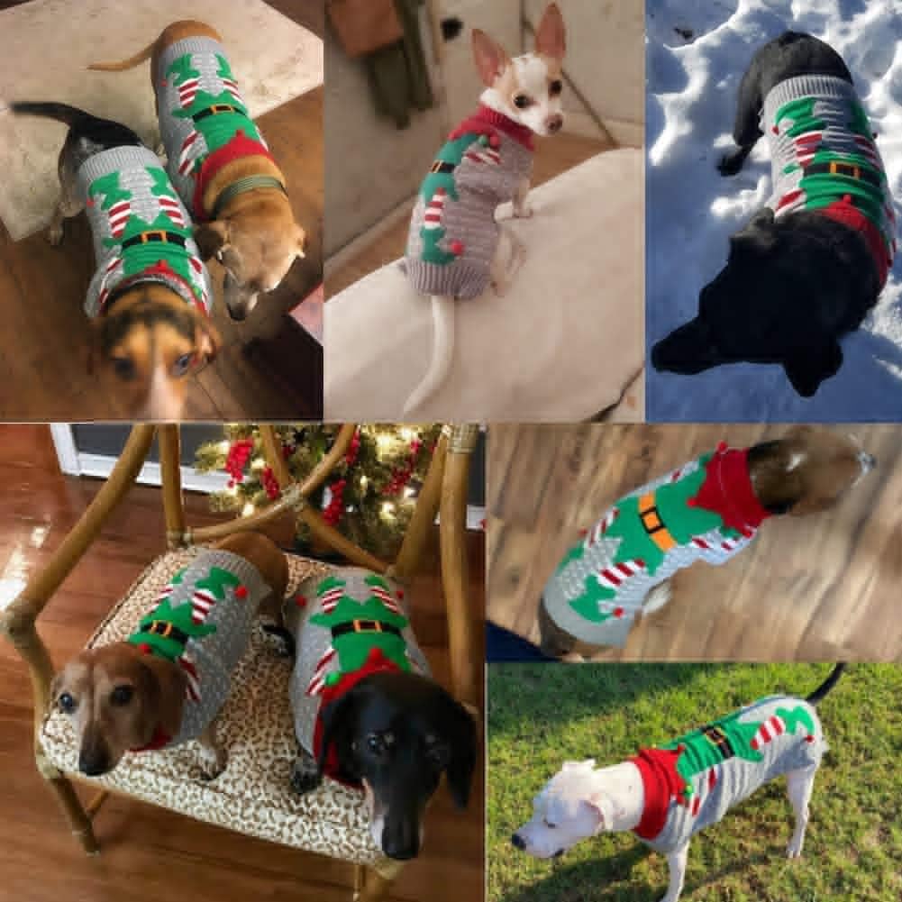 PETCARE Christmas Pet Dog Sweater Holiday Classic ugly Apparel Jumper For Small Medium Dogs,Cartoon Winter Warm Puppy Cat Dog Clothes Knitwear - Image 4