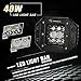 Flush Mount LED Light Bar YITAMOTOR 2Pcs 80W 5Inch LED Work Light Triple Row LED Light Pods Offroad Light Pods Spot Flood Combo Driving Fog Light for Truck Boat Golf cart ATV SUV with Paper Model
