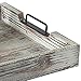 MyGift Torched Wood Large Serving Tray with Handles, 20 x 14 Ottoman Tray, Breakfast, Coffee Server Tray