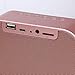 WINOMO Bluetooth Speaker Alarm Clock Radio Wireless Subwoofer Creative Large Mirror Screen Display of Temperature Bedside Alarm Sound Box for Bedroom(Rose Gold)