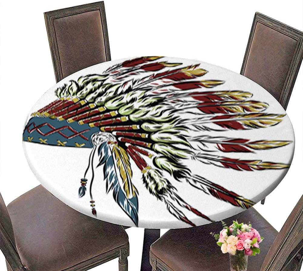Amazon ラウンドテーブルクロス ネイティブアメリカン インディアン 男の子と女の子 テーブルトップカバー 35 5 Round テーブルクロス オンライン通販