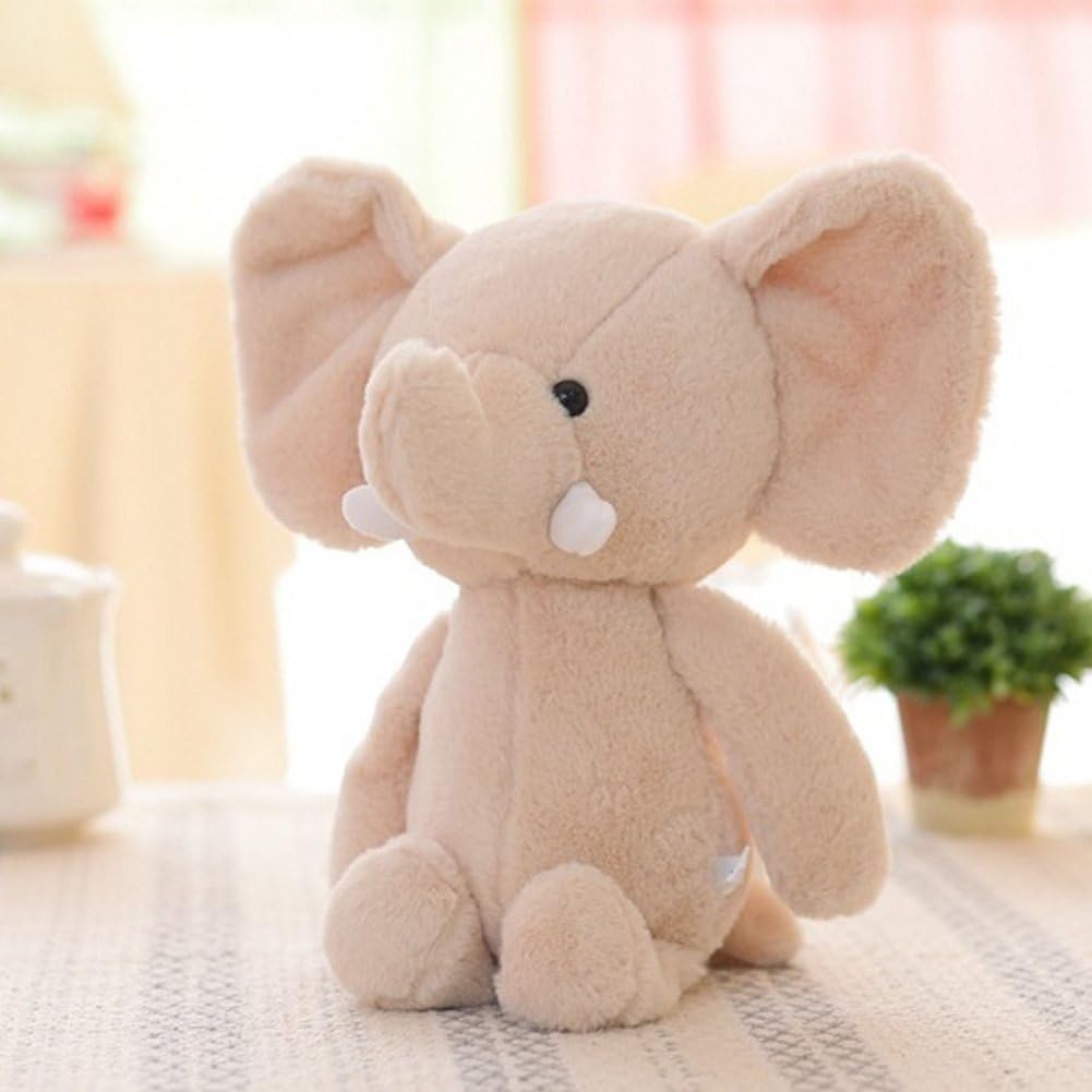 Yinpinxinmao Mini Lovely Elephant Stuffed Animals Kids Baby Soft Plush Toy X-mas Gift Doll Beige