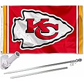 WinCraft Kansas City Chiefs Flag Pole and Bracket Kit
