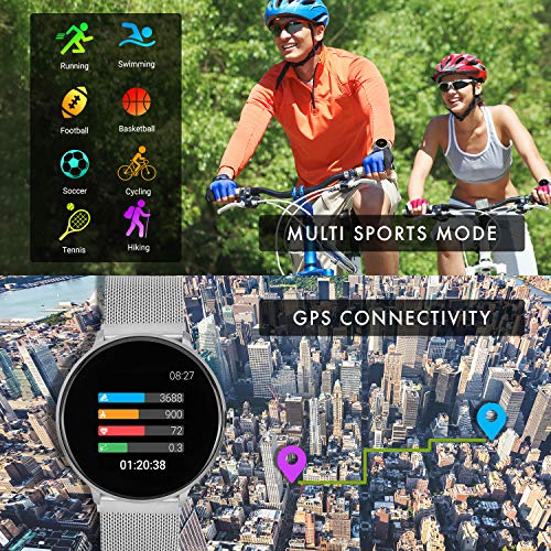 iTouch Wearables Sport Round Smartwatch with Waterproof Technology