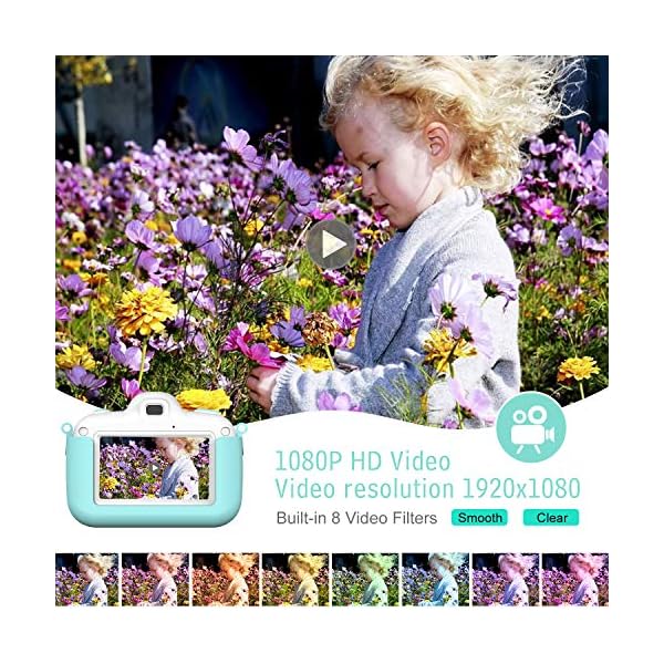 Kinderkamera Digital Kamera, Vannico Touch Screen Kinder Selfie Mini HD Kamera Mädchen Jungen, Digitalkamera für Kinder… – Bild 5