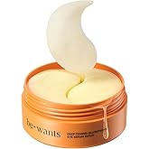 bewants Deep Toning Glutathione Eye Serum Patch | Korean Retinol and Caffeine Eye Patches | Advanced Glutathione Skincare Gel Patch | 60 Undereye Mask Patches