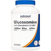 Nutricost Glucosamine 1800mg with Chondroitin & MSM, 240 Tablets, 120 Servings - Non-GMO, Gluten Free