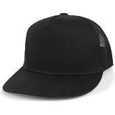 ililily Extra Large Solid Cotton Mesh Back Baseball Cap XL Big Trucker Hat