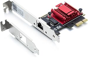 10GTEK 2.5G/1000M/100M/ NIC Network Card, Single RJ-45 Port, with Realtek RTL8125 Controller, Support Windows Server/Ubuntu/C