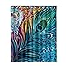 Fangkun Shower Curtain Fashionable Peacock Feathers Pattern - Polyester Fabric Bath Curtains Decor Set - 12pcs Shower Hooks are Included - 72 x 72 inches
