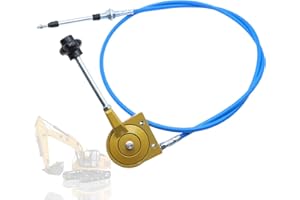 OKQX Throttle Cable for AGT Mini Excavator - 6.6FT Heavy-Duty Accelerator Control Line for Excavators, Mixers, Construction Equipment