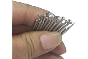 LUO KE 𝐋𝐮𝐨 𝐤𝐞 13 Pcs Bowl Shape Diamond Burr - 3/32'' Shank Diamond Burs Stone Carving Set for Rotary Tools includes Dremel