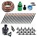 KORAM 360 Degree Micro Sprayer and Dripper on Stake Irrigation Gardener's Greenhouse Plant Lawn Watering Drip Kit Accessories with 50ft 1/4