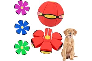 Magic Ball Magic Metaball with 6 Lights, 2-in-1 Flying Bouncy Ball Saucer & Bouncing Ball, Interactive Light Up Toy for Kids,