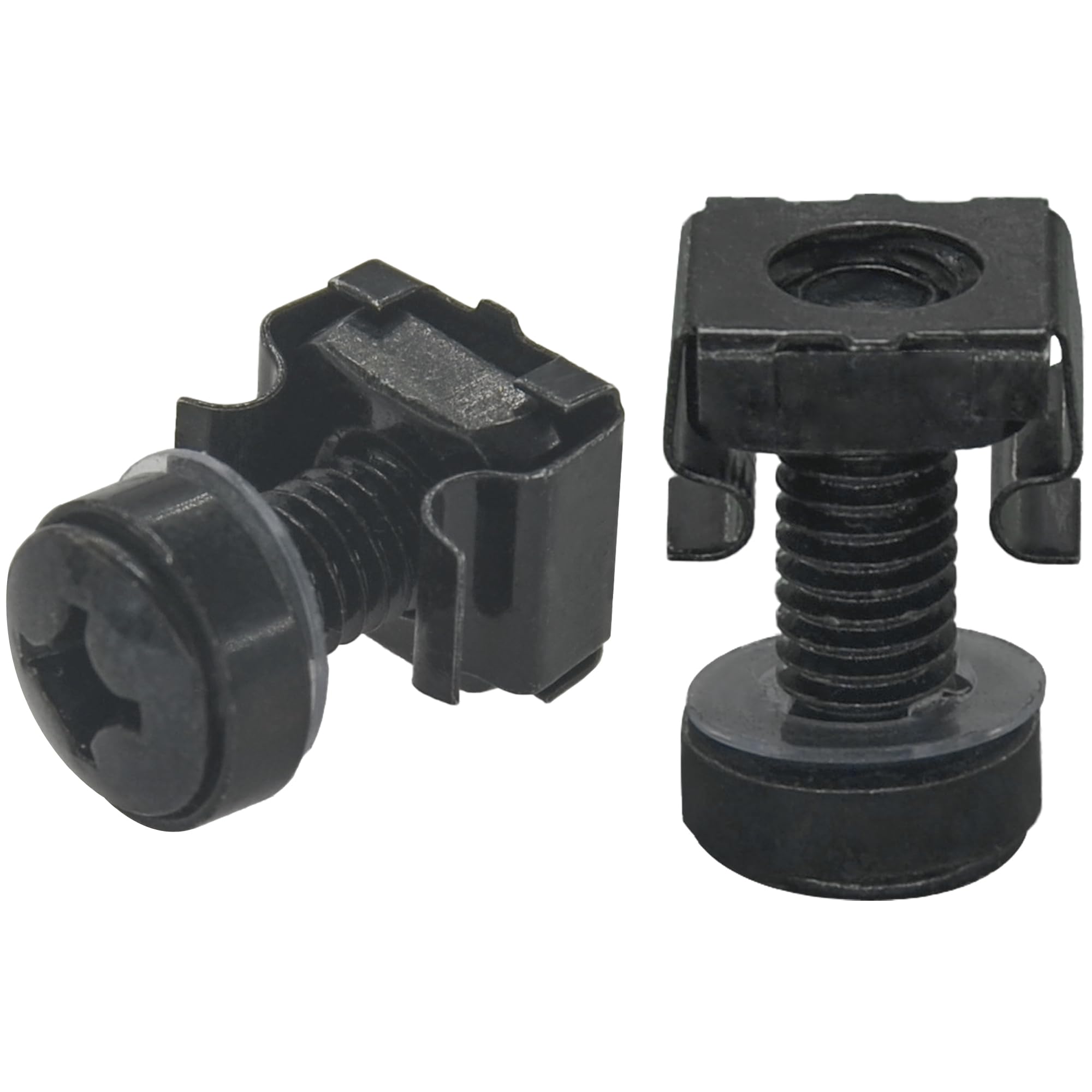 40 Sets M6 Mount Cage Nuts screws,Rack Mounting Bolts for Server Cabinet (Black)