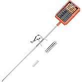 ThermoPro TP510 Waterproof Digital Candy Thermometer with Pot Clip, 10" Long Probe Instant Read Food Cooking Meat Thermometer