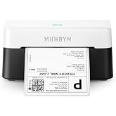 MUNBYN Bluetooth Thermal Label Printer, Wireless 4x6 Shipping Label Printer | Work for Small Business, Compatible with Android, iPhone, Windows, Mac, Chromebook, Print Width 1.57"-4.25"