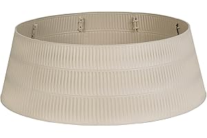 HarcoHome Christmas Tree Collar, 28.4" D Round Christmas Tree Base Cover Mixed with Natural Grain Fiber, Plastic Christmas Tree Ring, Christmas Tree Skirt for Christmas Decorations (Wheat)