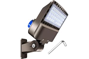 BIRITALO 150W LED Parking Lot Light with Allen Wrench Outdoor Flood Lights Dusk to Dawn with Adjustable Arm Mount Commercial Security Lights 5000K IP65 Waterproof for Garage, Walkway