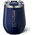 BrüMate Uncork'd XL MÜV - 100% Leak-Proof 14oz Insulated Wine Tumbler with Lid - Vacuum Insulated Stainless Steel Wine Glass - Perfect For Travel & Outdoors (Navy Blue)