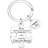 Nfyxcaz Nana Keychain from Granddaughter Grandson Mother's Day Gifts for Grandma Nana Keyring Christmas Birthday Gifts for Nana I Love You Nana Keychain Gifts