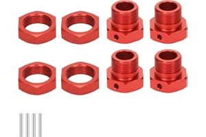 RCAWD for 1/5 ARRMA 8S Upgrades, KRATON 8S & Outcast 8S Wheel Hex & Wheel Nut 24mm, Wheel Hub Adaptor Parts #ARA310928#ARA310929 Red