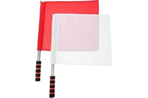GANAZONO 2pcs Volleyball Flags Line Judge Lightweight Red Referee Signal Flags for Volleyball Soccer Track and Field