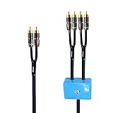 15ft Sound Channel swicher 2 Male to 4 Male RCA