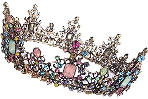 Baroque Royal Queen Crowns and Tiaras for Women,Crystal Rhinestone Bridal Headband Fashion Jewelry Vintage Women Hair Accesso