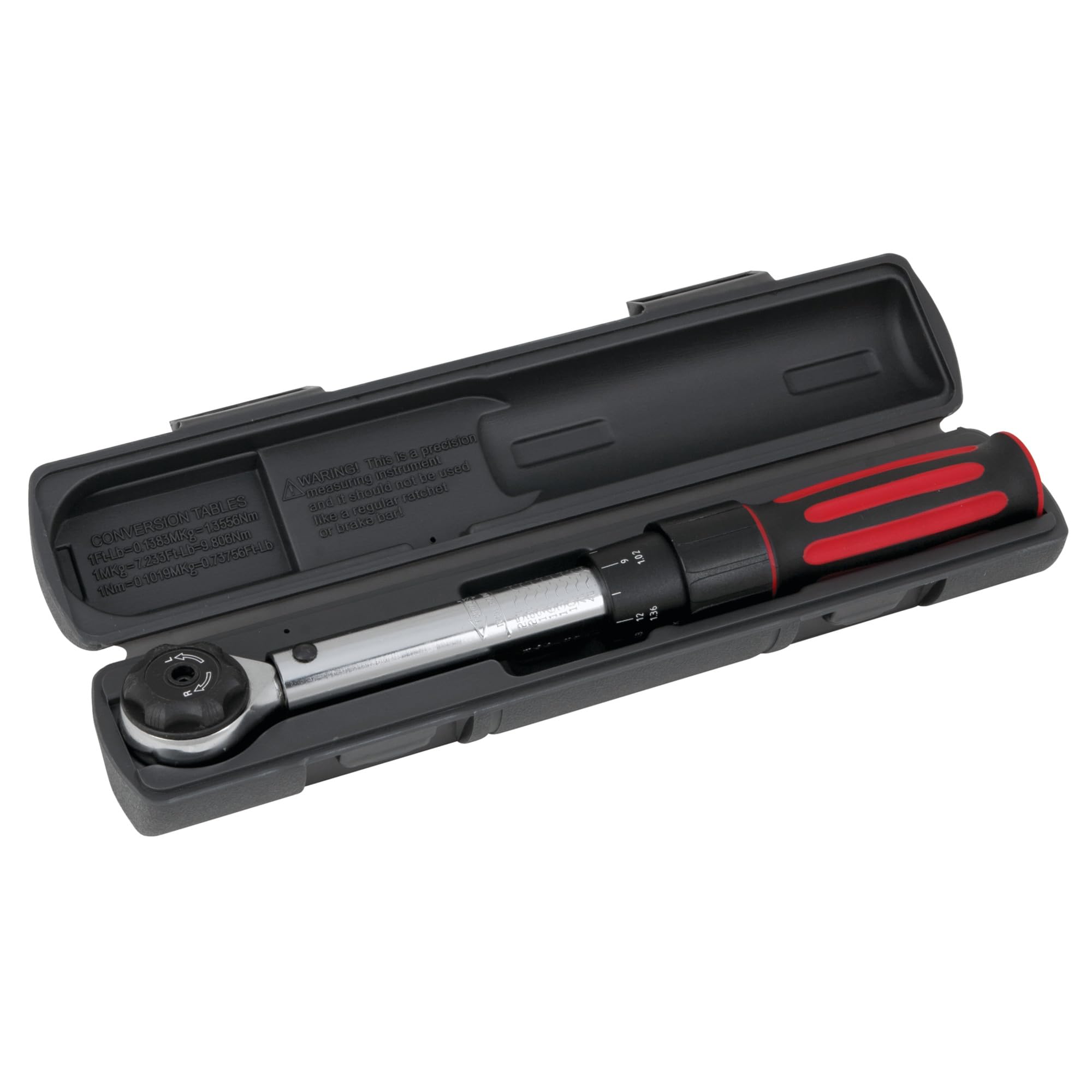PERFORMANCE TOOL M197 3/8" Drive 25" Dual Scale Audible Click Precision Ratchet Torque Wrench — image 1