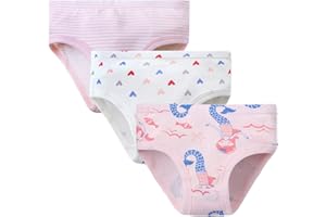 Little Girls' Cotton Panties Baby Toddler Soft Underwear Kids Tagless Brief Multipack