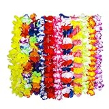 WeeCosy 12 Counts Tropical Hawaiian Leis and Necklace Luau Flower Party Favors(One Dozen)