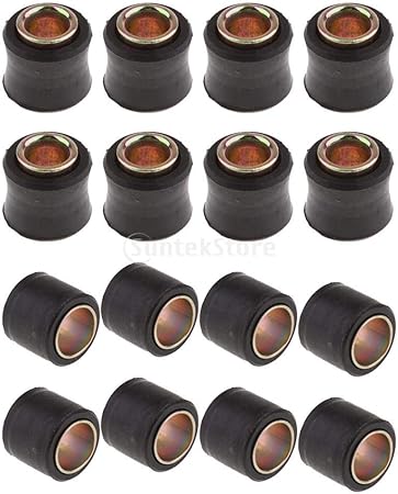 Amazon Perfk 16パック10mm 14mmオートバイショックアブソーバーサスペンションブッシュ更新された部品用のゴム製ブッシュ ショックアブソーバー用ブッシュ 車 バイク