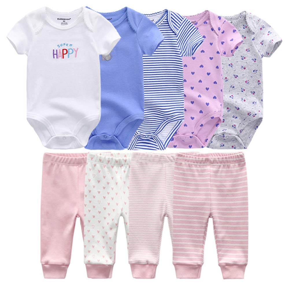 Baby Layette Set Baby Boys' 9-Piece Bodysuits Pants