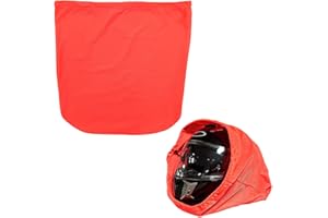 KVAEY Motorcycle Helmet Bag, Helmet Protection Drawstring Bag Made of Nylon Cloth, Large Capacity Helmet Storage Bag for Motorcycle Bicycle, Universal Motorcycle Accessories (Orange)