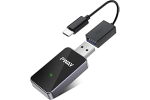 Wireless CarPlay Adapter for iPhone, for Apple Android Auto Wireless Adapter 2 in 1, Plug and Play, Convert Wired Carplay to 