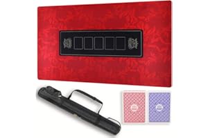 GUTSHOT Foldable Casino Quality Poker Mat | Water Resistant Poker Table Cloth, Soft Multi-Spandex | Waterproof, Noise-Free Gameplay | Includes Carrying Bag and 2 Gift Poker Card Packs
