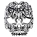 Sexy Skull Face Masquerade Masks Mardi Gras Costumes with Rhinestones (Black)